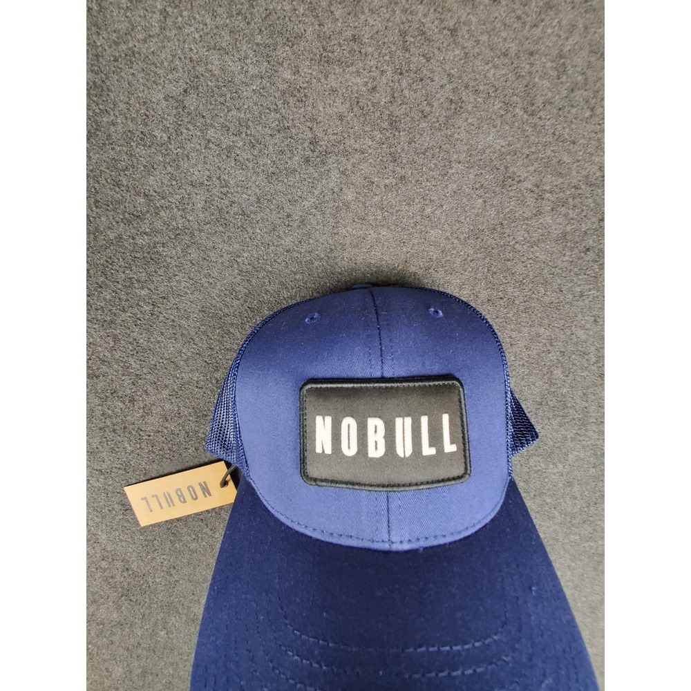 NOBULL Mens Trucker Hat Navy Blue Mesh Snapback Patch Logo New